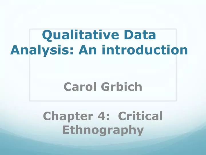 qualitative data analysis an introduction