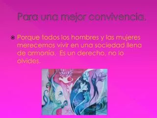 para una mejor convivencia