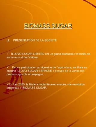 biomass sugar
