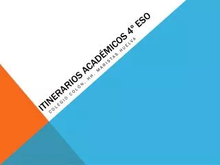itinerarios acad micos 4 eso