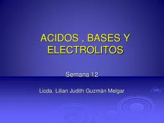 acidos bases y electrolitos