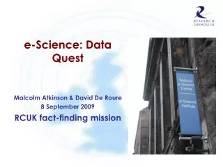 e-Science: Data Quest