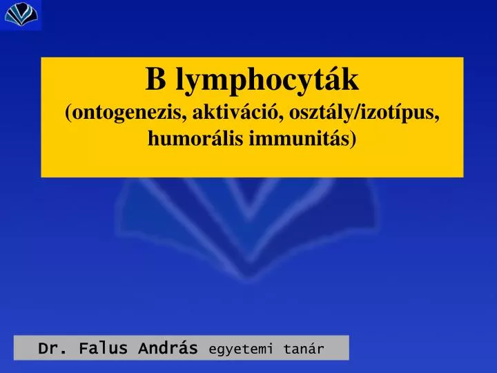 b lymphocyt k ontogenezis aktiv ci oszt ly izot pus humor lis immunit s