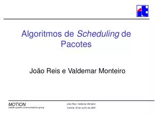 algoritmos de scheduling de pacotes