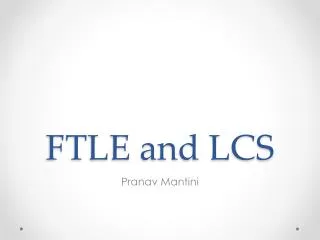 FTLE and LCS