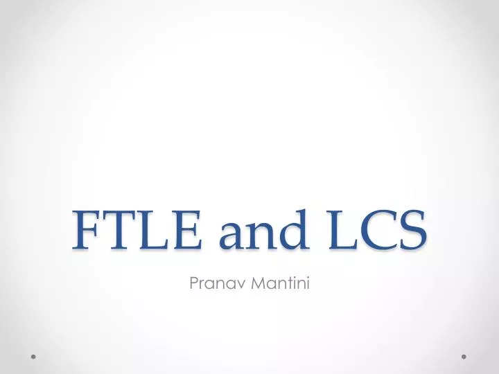 ftle and lcs