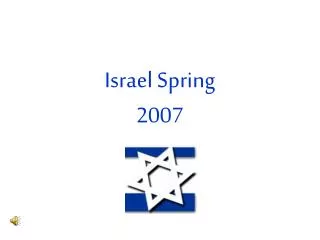 Israel Spring 2007
