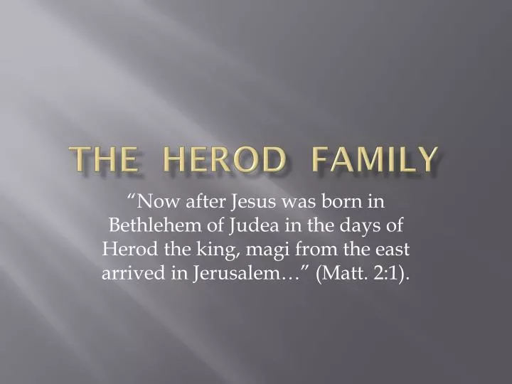 the herod family
