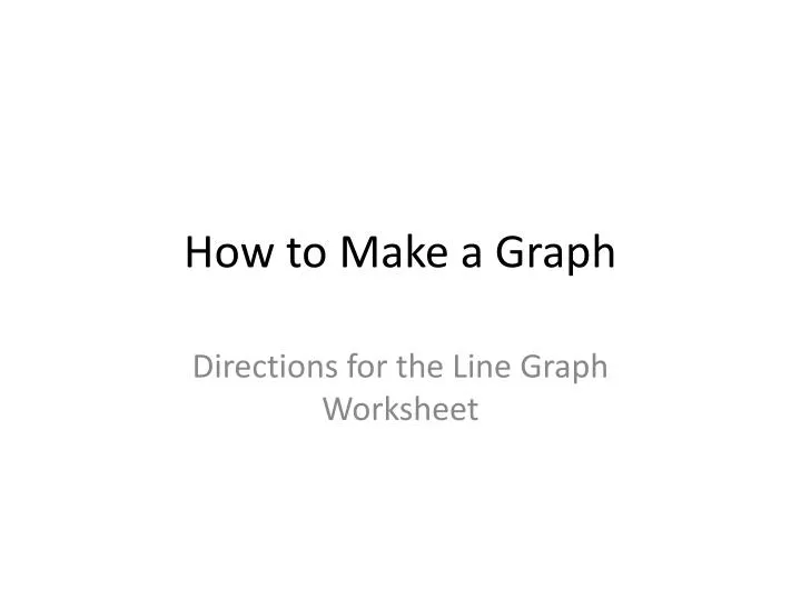 how to make a graph