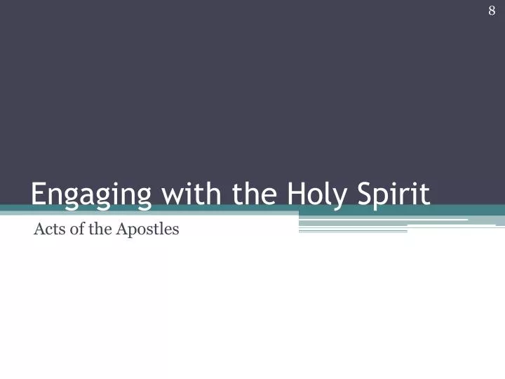 engaging with the holy spirit