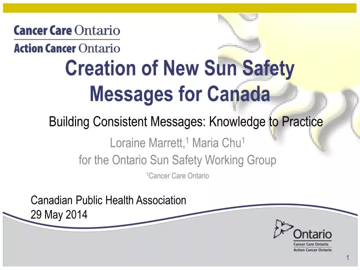 creation of new sun safety messages for canada