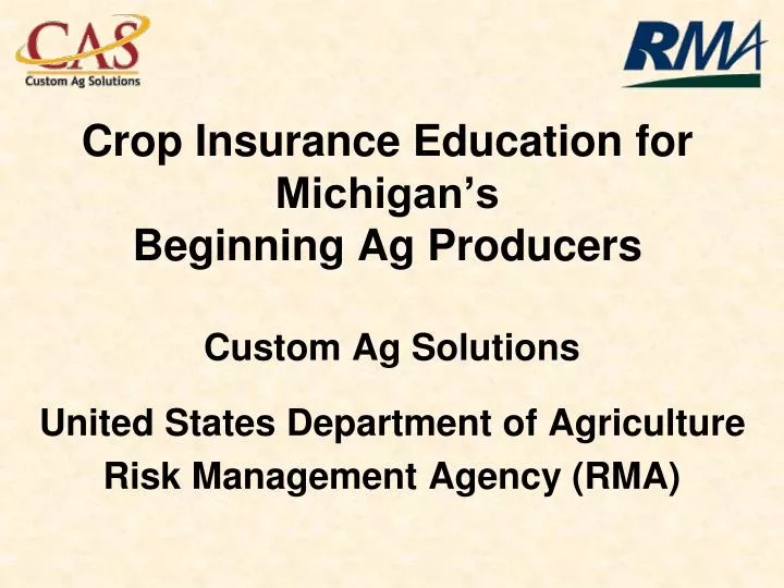 crop insurance education for michigan s beginning ag producers