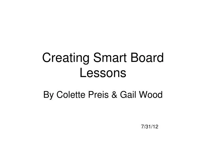 creating smart board lessons