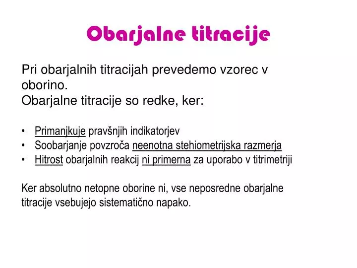 obarjalne titracije