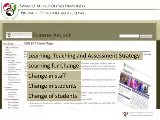 Learning, Teaching and Assessment Strategy