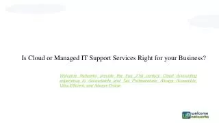 Is Cloud or Managed IT Support Services Right for your Busin