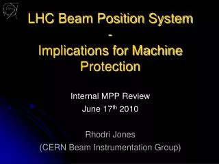 LHC Beam Position System - Implications for Machine Protection