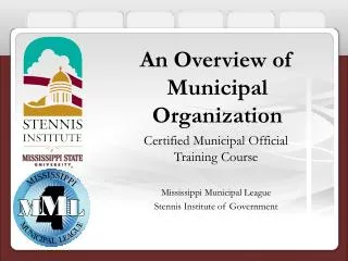 An Overview of Municipal Organization