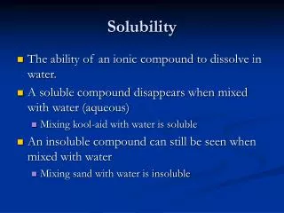 Solubility