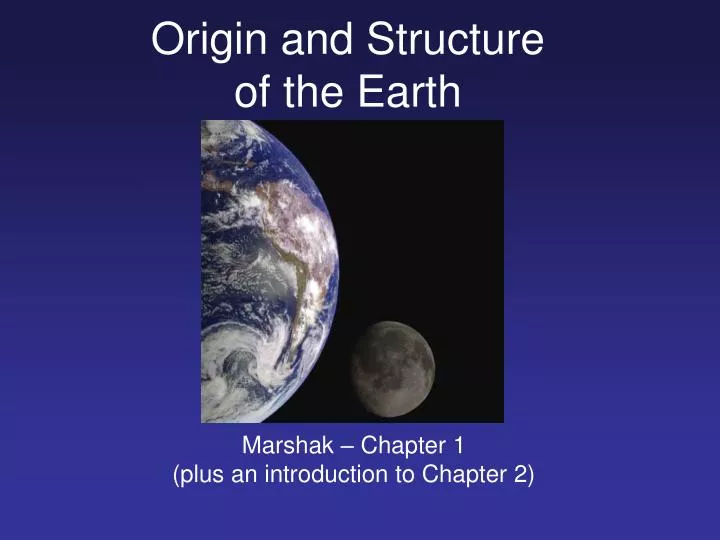 origin and structure of the earth