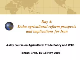 Day 4: Doha agricultural reform prospects and implications for Iran
