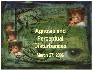 Agnosia and Perceptual Disturbances March 27, 2006