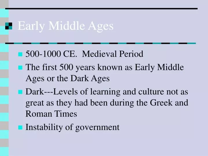 early middle ages ppt