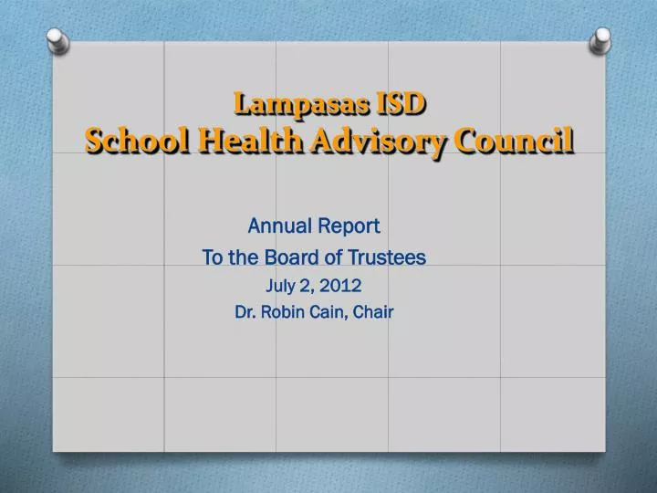 lampasas isd school health advisory council
