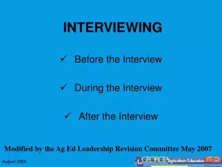 INTERVIEWING