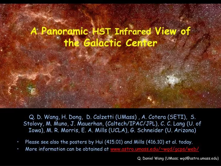 a panoramic hst infrared view of the galactic center