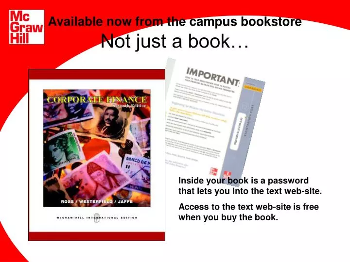 available now from the campus bookstore not just a book