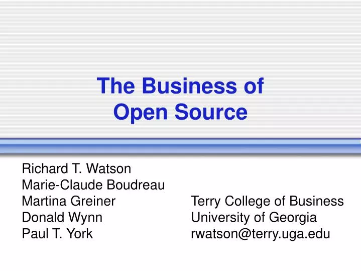 the business of open source