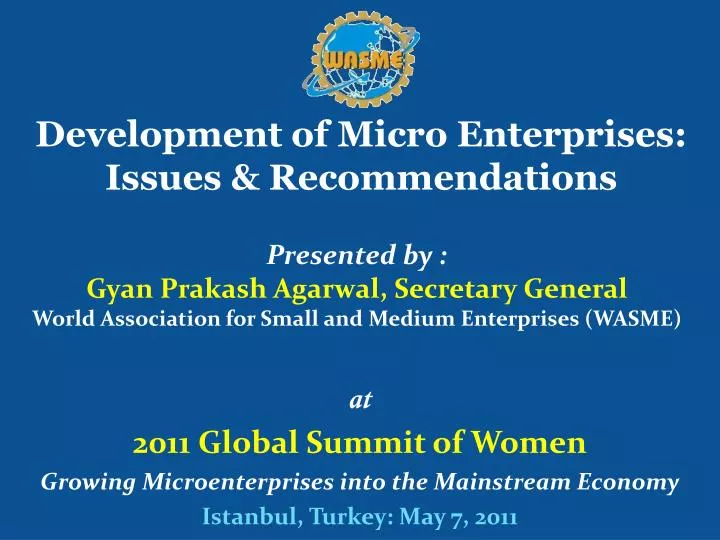 development of micro enterprises issues recommendations