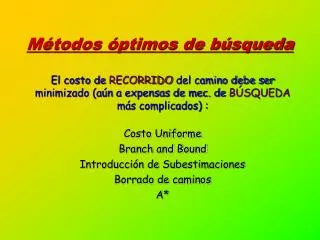 m todos ptimos de b squeda