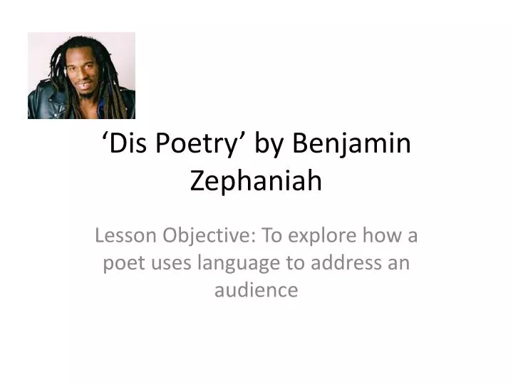 dis poetry by benjamin zephaniah