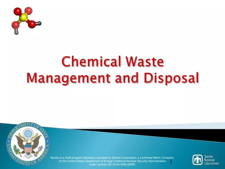 chemical waste management and disposal