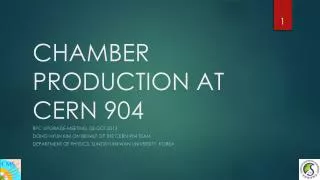 CHAMBER PRODUCTION AT CERN 904