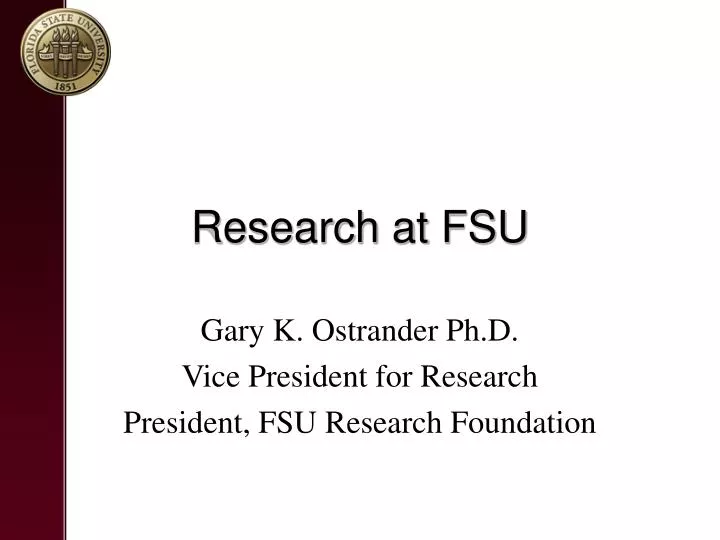 research at fsu