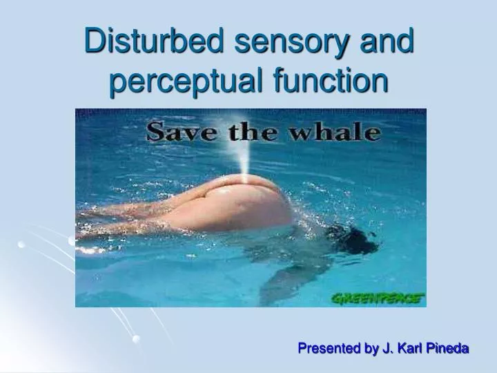 disturbed sensory and perceptual function