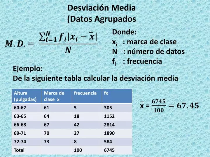 desviaci n media datos agrupados