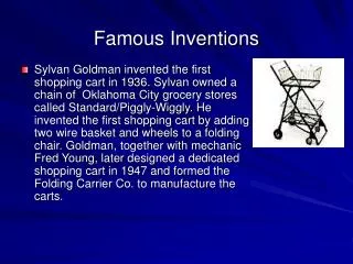 Famous Inventions