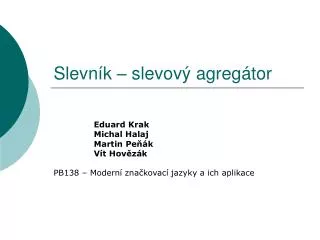 slevn k slevov agreg tor