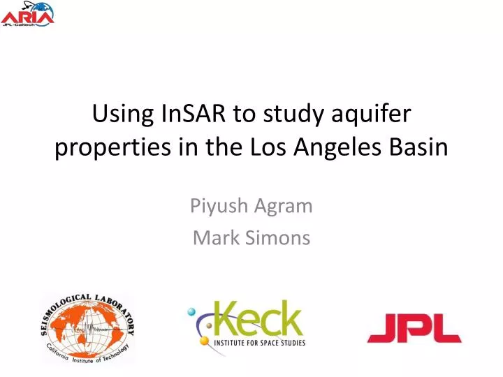 using insar to study aquifer properties in the los angeles basin