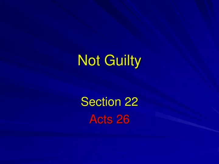 not guilty