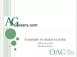 Careers in Agriculture