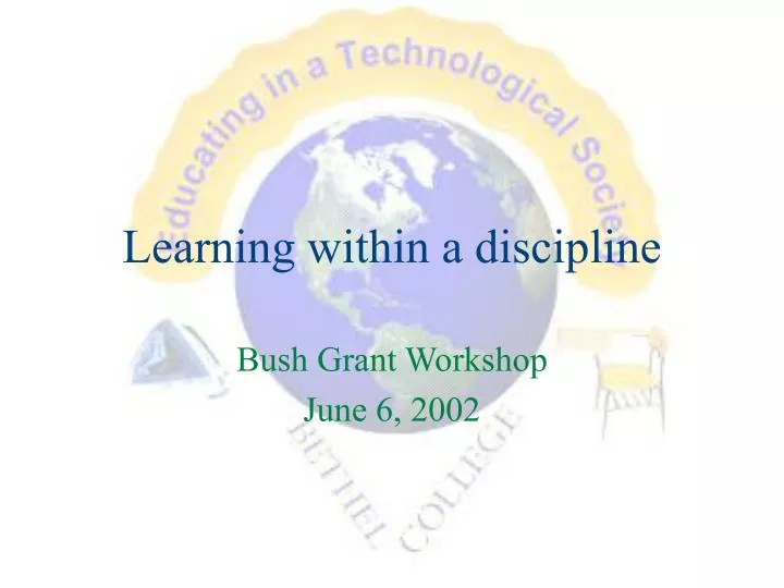 learning within a discipline