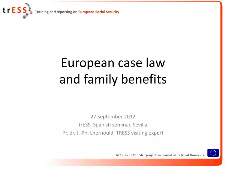 european case law and family benefits
