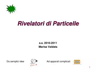 rivelatori di particelle