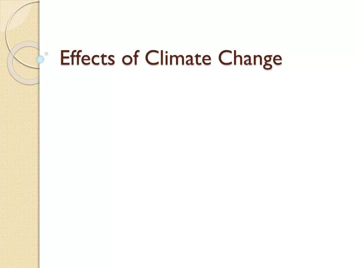 effects of climate change