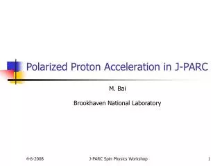 Polarized Proton Acceleration in J-PARC